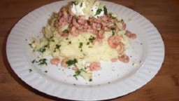 Recepta de cuina de Puré de Coliflor amb Gambes